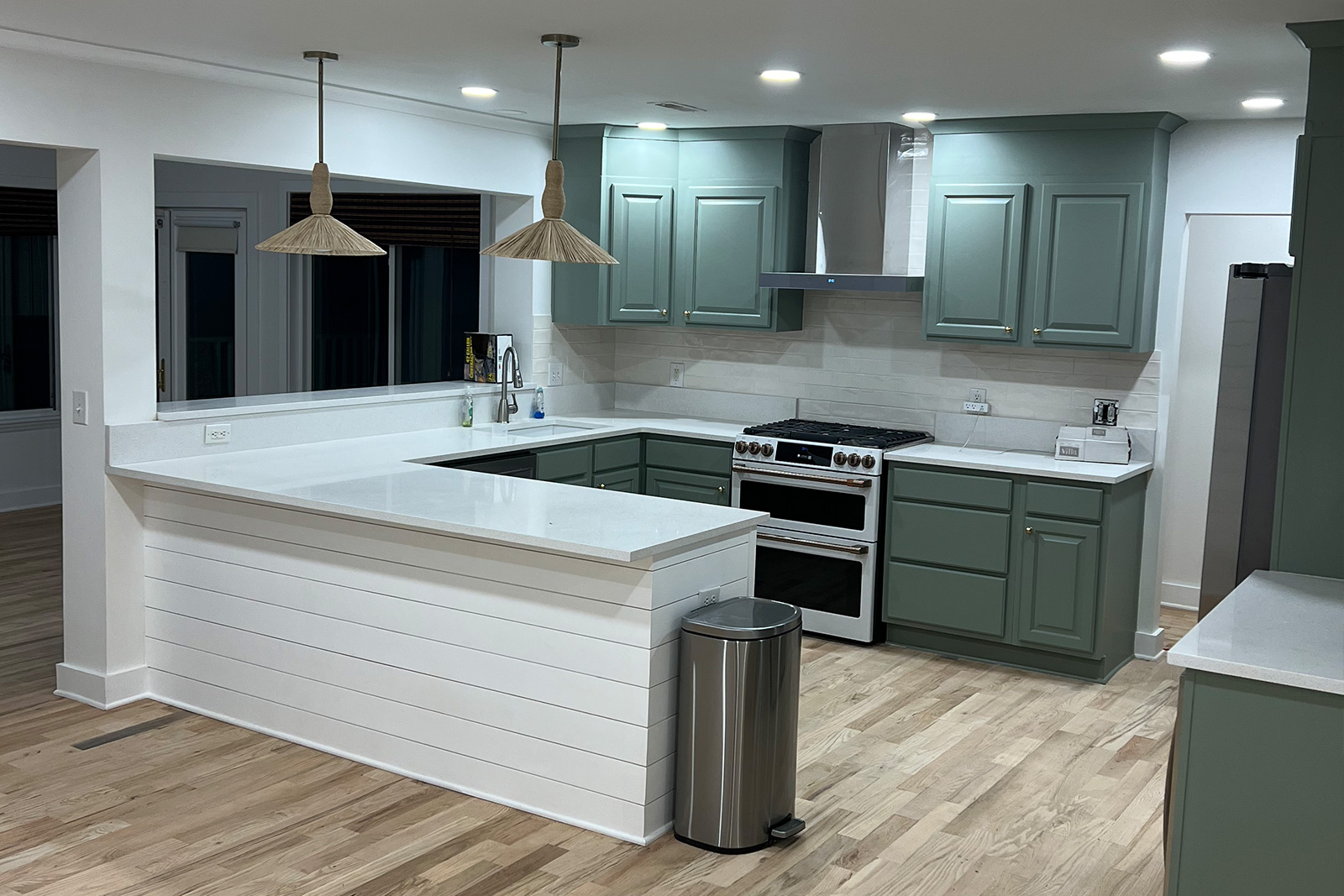 Open concept kitchen and dining